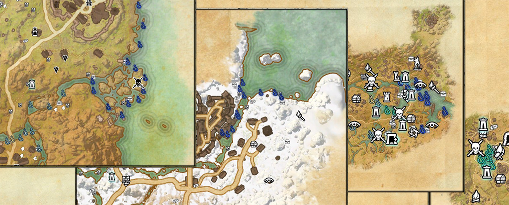 ESO Elder Scrolls Online Fishing Maps