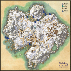 ESO Fishing Map of Bleackrock