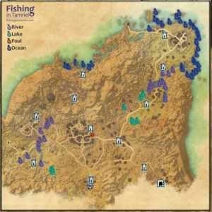 Elder Scrolls Online ESO Fishing Map of Rivenspire