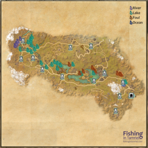 Elder Scrolls Online ESO Fishing Map of The Rift