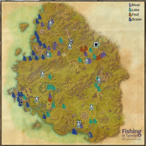 Elder Scrolls Online ESO Fishing map of Grahtwood