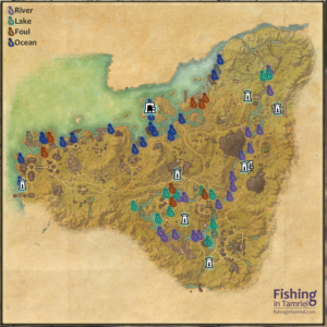 Elder Scrolls Online ESO fishing map for Malabar Tor