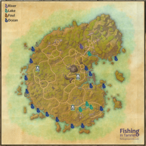 Elder Scrolls Online ESO fishing map of Betnikh