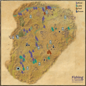 Elder Scrolls Online ESO fishing map of Reaper's March