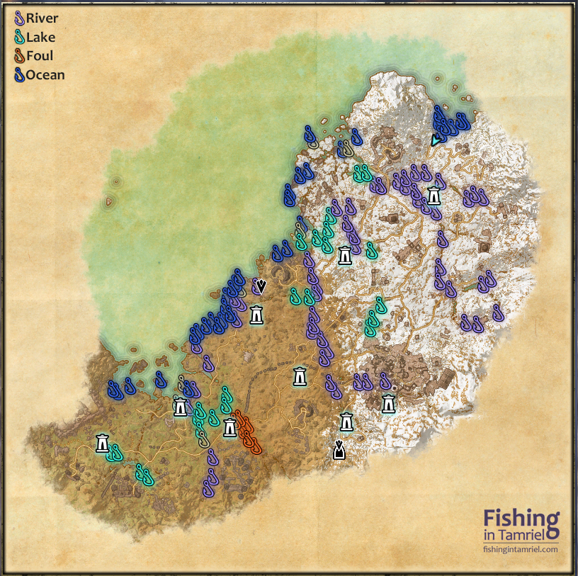 Fishing In Tamriel Of Eso Wrothgar Relics Map. 