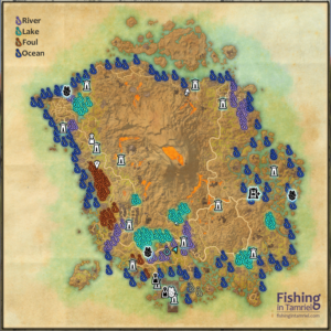 Elder Scrolls Online Morrowwind Vvardenfell ESO Fishing Map